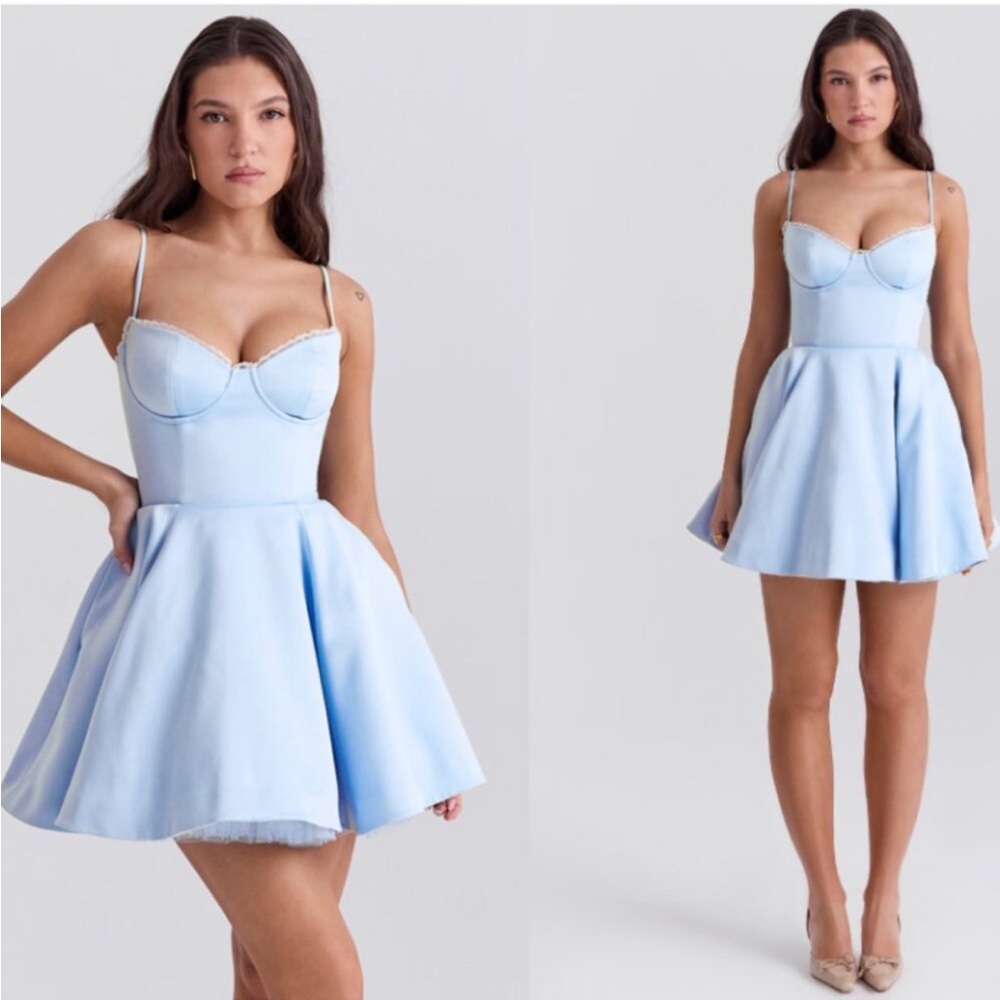 House of CB Minimoiselle Blue Cinderella tulle Mini Dress